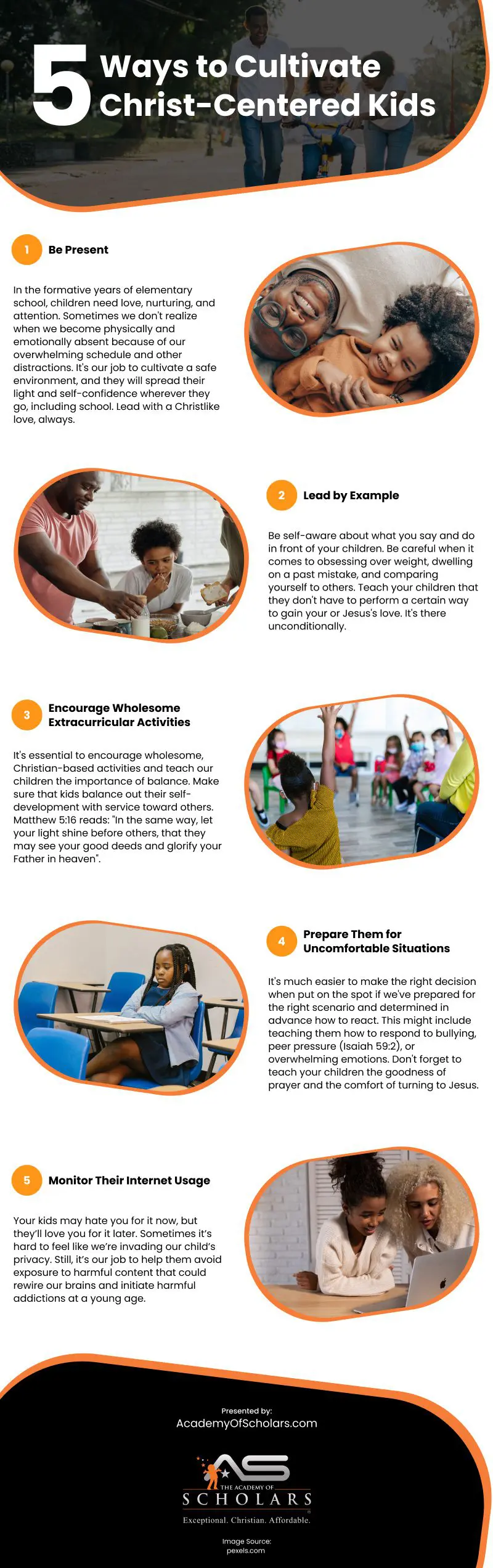 5 Ways to Cultivate Christ-Centered Kids Infographic