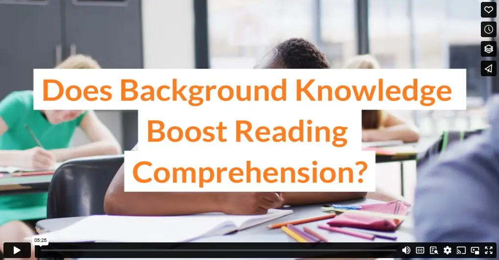 Does Background Knowledge Boost Reading Comprehension?