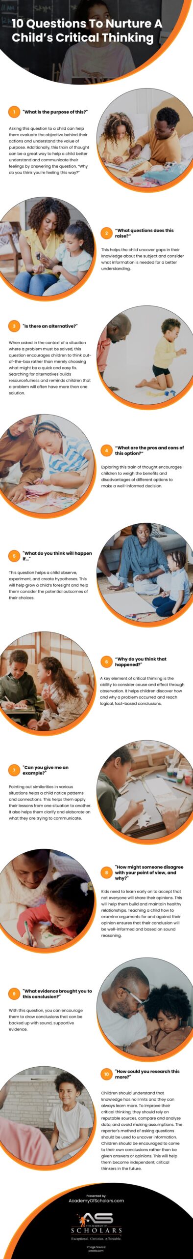10 Questions To Nurture A Child’s Critical Thinking Infographic