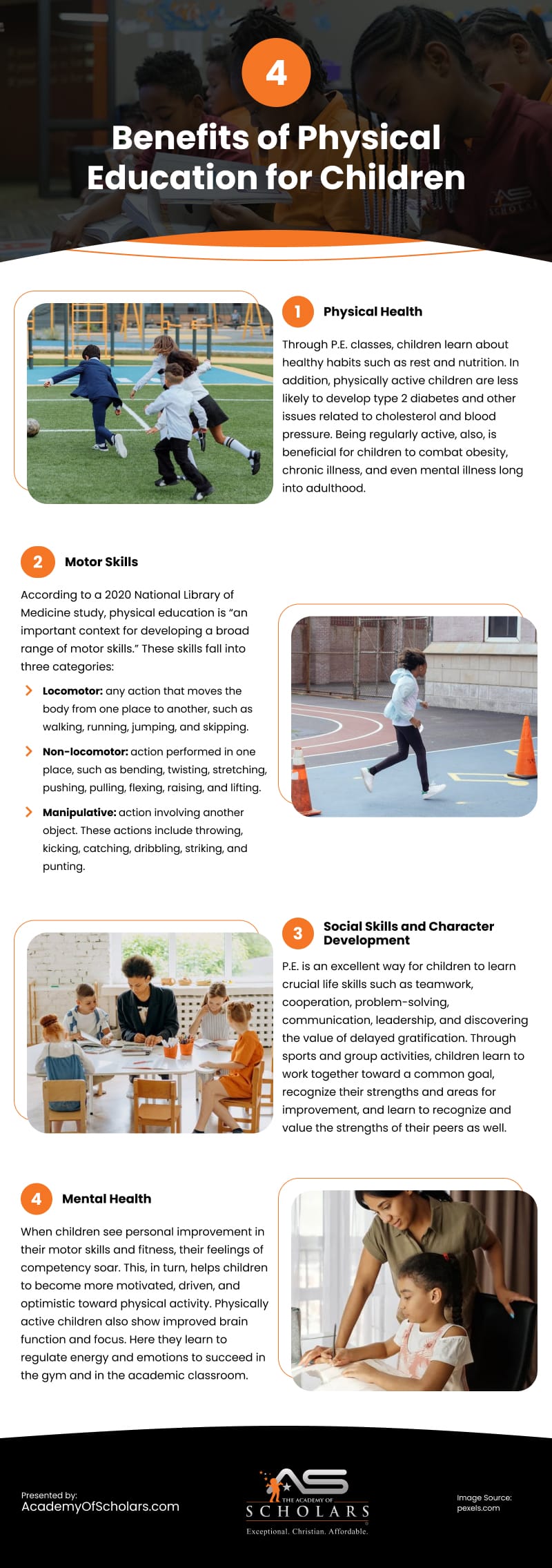 4 Benefits of Physical Education for Children Infographic