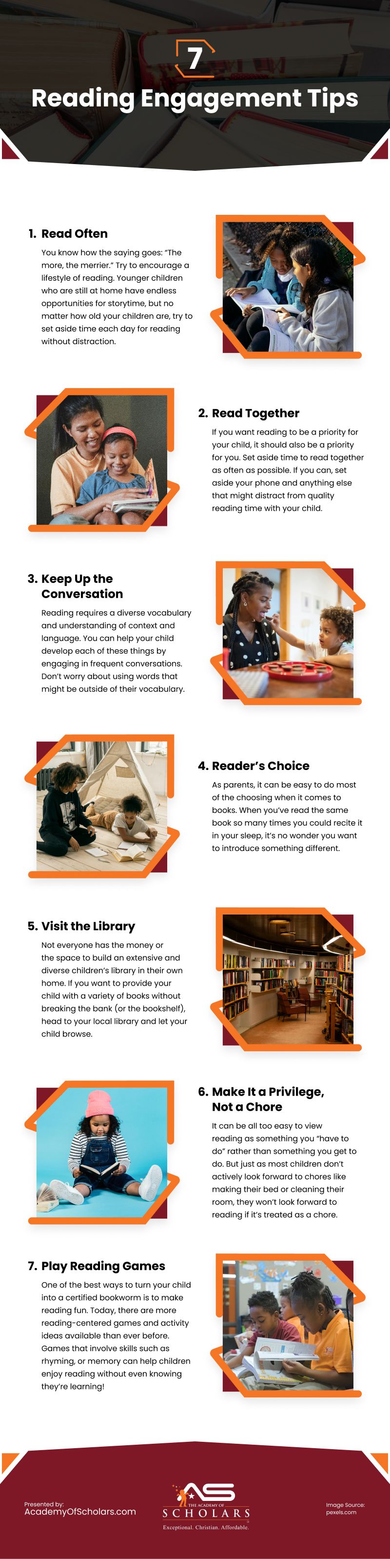 7 Reading Engagement Tips Infographic