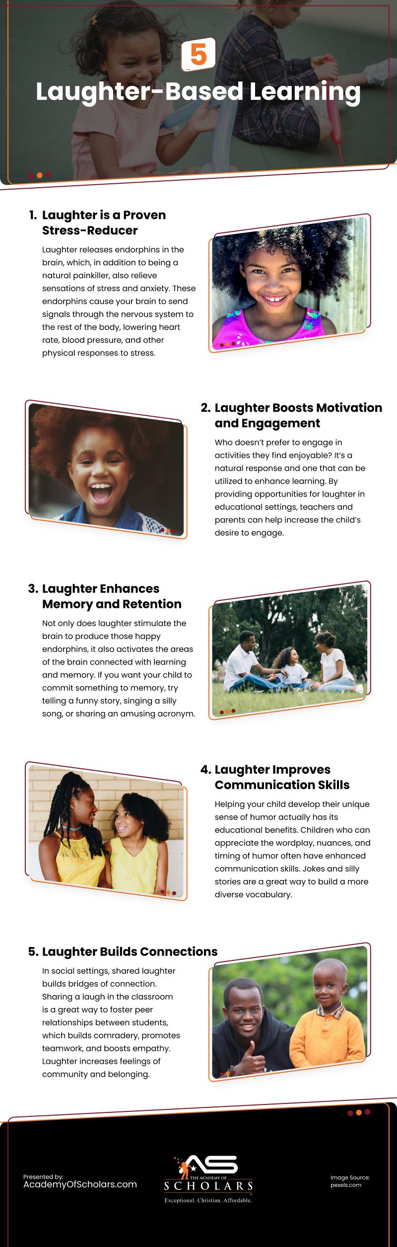 5 Laughter-Based Learning Infographic